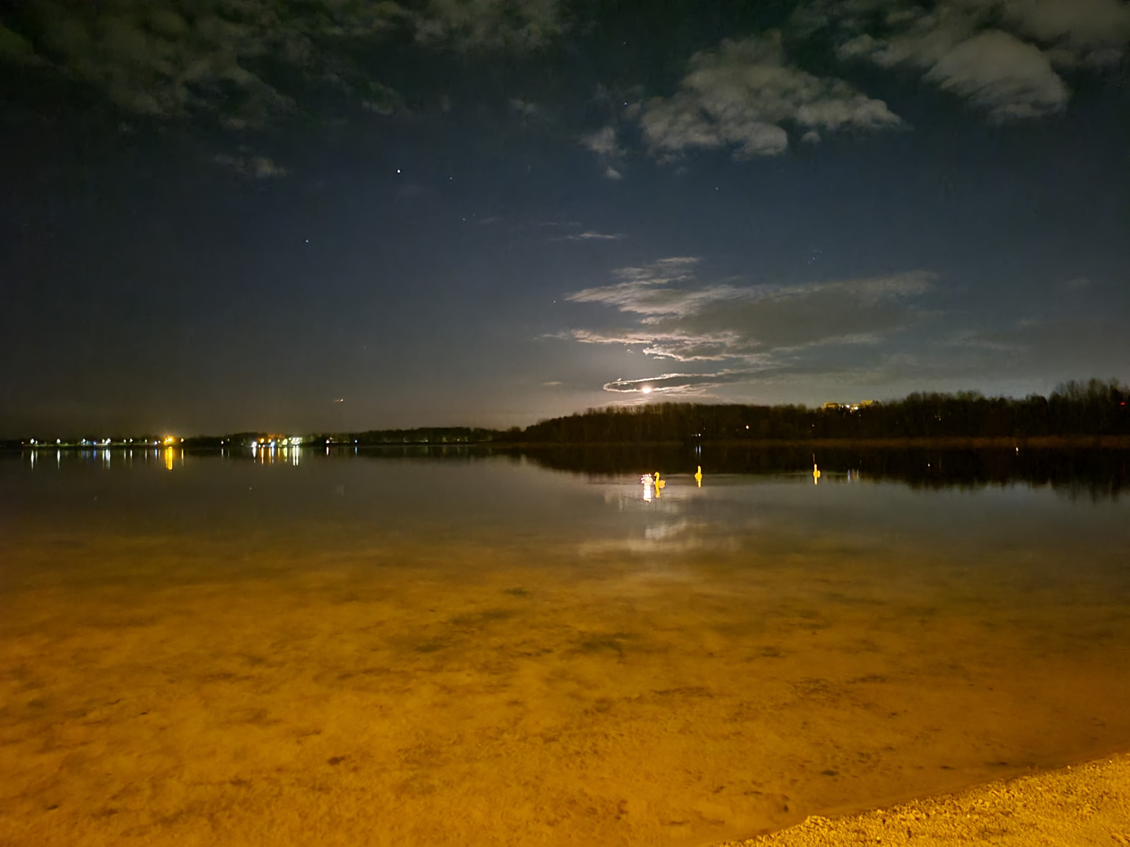 Lake at sunset